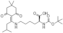 N6-[1-(4,4-二甲基-2,6-二氧代环己亚基)-3-甲基丁基]-N2-[(1,1-二甲基乙氧基)羰基]-L-赖氨酸分子结构 (CAS 862847-44-7)