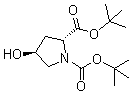 structure of CAS# 862996-27-8, (2R,4S)-4-Hydroxy-1,2-pyrrolidinedicarboxylic acid bis(1,1-dimethylethyl) ester