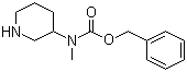 N-(甲基)-N-(哌啶-3-基)氨基甲酸苄酯分子结构 (CAS 863248-57-1)