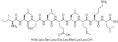 CAS # 863556-64-3, L-Isoleucyl-L-leucyl-L-seryl-L-leucyl-L-alpha-glutamyl-L-leucyl-L-methionyl-L-lysyl-L-leucine