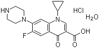 structure of CAS# 86393-32-0, 盐酸环丙沙星(一水物)