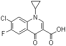 structure of CAS# 86393-33-1, 7-Chloro-1-cyclopropyl-6-fluoro-1,4-dihydro-4-oxoquinoline-3-carboxylic acid