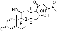 16alpha-羟基泼尼松龙醋酸酯分子结构 (CAS 86401-80-1)