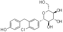 (1S)-1,5-脱水-1-C-[4-氯-3-[(4-羟基苯基)甲基]苯基]-D-山梨糖醇分子结构 (CAS 864070-37-1)