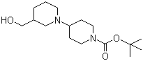 structure of CAS# 864293-17-4, 4-(3-(羟基甲基)哌啶-1-基)哌啶-1-甲酸叔丁酯