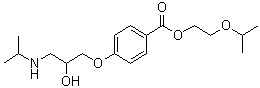 4-[2-羟基-3-[异丙基氨基]丙氧基]苯甲酸 2-(异丙氧基)乙基酯分子结构 (CAS 864544-37-6)