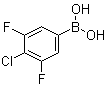 (4-氯-3,5-二氟苯基)硼酸分子结构 (CAS 864759-63-7)