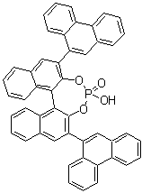 structure of CAS# 864943-22-6, (11bR)-4-Hydroxy-2,6-di-9-phenanthrenyl-dinaphtho[2,1-d:1',2'-f][1,3,2]dioxaphosphepin 4-oxide