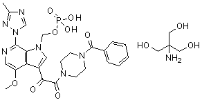 structure of CAS# 864953-39-9, Fostemsavir tromethamine
