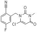 2-[(6-氯-3,4-二氢-3-甲基-2,4-二氧代-1(2H)-嘧啶基)甲基]-4-氟苯甲腈分子结构 (CAS 865759-24-6)