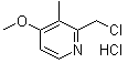 structure of CAS# 86604-74-2, 2-(氯甲基)-4-甲氧基-3-甲基吡啶盐酸盐