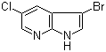 3-溴-5-氯-1H-吡咯并[2,3-b]吡啶分子结构 (CAS 866546-09-0)
