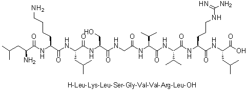 CAS 登录号：866635-34-9, L-亮氨酰-L-赖氨酰-L-亮氨酰-L-丝氨酰甘氨酰-L-缬氨酰-L-缬氨酰-L-精氨酰-L-亮氨酸