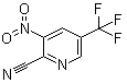structure of CAS# 866775-16-8, 3-Nitro-5-trifluoromethylpyridine-2-carbonitrile
