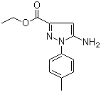 5-氨基-1-(4-甲基苯基)-1H-吡唑-3-甲酸乙酯分子结构 (CAS 866837-98-1)