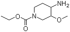 4-氨基-3-甲氧基哌啶甲酸乙酯分子结构 (CAS 86717-62-6)