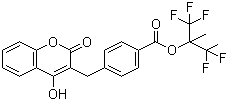 1,1,1,3,3,3-六氟-2-甲基丙烷-2-基 4-[(4-羟基-2-氧代-2H-苯并吡喃-3-yl)甲基]苯甲酸酯分子结构 (CAS 867257-26-9)