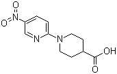 structure of CAS# 868077-44-5, 1-(5-Nitro-2-pyridinyl)piperidine-4-carboxylic acid