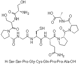 CAS 登录号：868527-34-8, L-丝氨酰-L-丝氨酰-L-脯氨酰甘氨酰-L-半胱氨酰-L-谷氨酰胺酰-L-脯氨酰-L-脯氨酰-L-丙氨酸