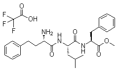 structure of CAS# 868539-99-5, (alphaS)-alpha-Aminobenzenebutanoyl-L-leucyl-L-phenylalanine methyl ester mono(trifluoroacetate)