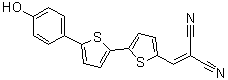 2-[[5'-(4-羟基苯基)[2,2'-联噻吩]-5-基]亚甲基]丙二腈分子结构 (CAS 868592-56-7)