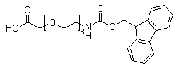 5,8,11,14,17,20,23,26-八氧杂-2-氮杂十八烷二酸 1-芴甲基酯分子结构 (CAS 868594-52-9)