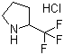 2-(三氟甲基)吡咯烷盐酸盐分子结构 (CAS 868623-97-6)
