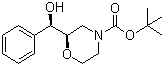 (2R)-2-[(R)-羟基苯基甲基]-4-吗啉羧酸叔丁酯分子结构 (CAS 868685-97-6)