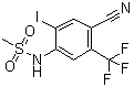N-(4-氰基-2-碘-5-三氟甲基苯基)甲烷磺酰胺分子结构 (CAS 868692-62-0)