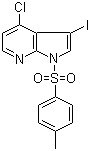 4-氯-3-碘-1-[(4-甲基苯基)磺酰基]-1H-吡咯并[2,3-b]吡啶分子结构 (CAS 869335-20-6)