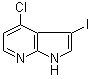 4-氯-3-碘-1H-吡咯并[2,3-b]吡啶分子结构 (CAS 869335-73-9)