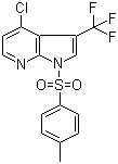 4-氯-1-[(4-甲基苯基)磺酰基]-3-(三氟甲基)-1H-吡咯并[2,3-b]吡啶分子结构 (CAS 869335-74-0)