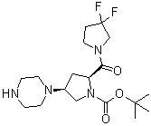 (2S,4S)-2-[(3,3-二氟吡咯烷-1-基)羰基]-4-(哌嗪-1-基)吡咯烷-1-羧酸叔丁酯分子结构 (CAS 869489-00-9)