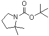 2,2-二甲基吡咯烷-1-羧酸叔丁酯分子结构 (CAS 869527-80-0)