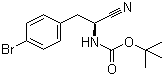 CAS # 869570-00-3, Boc-L-4-Bromophenylalaninenitrile, Boc-Phe(4-Br)-Nitrile, (2S)-2-(tert-Butoxycarbonylamino)-3-(4-bromophenyl)propanenitrile