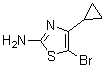 5-溴-4-环丙基噻唑-2-胺分子结构 (CAS 869854-12-6)