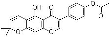 乙酸猫尾草异黄酮酯分子结构 (CAS 86989-18-6)