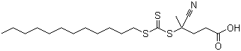 structure of CAS# 870196-80-8, 4-Cyano-4-[[(dodecylthio)thioxomethyl]thio]pentanoic acid