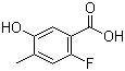 2-氟-5-羟基-4-甲基苯甲酸分子结构 (CAS 870221-14-0)
