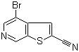 4-溴噻吩并[2,3-c]吡啶-2-甲腈分子结构 (CAS 870235-00-0)
