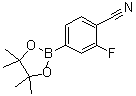 structure of CAS# 870238-67-8, 4-Cyano-3-fluorophenylboronic acid pinacol ester