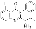 2-[(1S)-1-氨基丙基]-5-氟-3-苯基-4(3H)-喹唑啉酮分子结构 (CAS 870281-86-0)