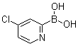 (4-氯-2-吡啶基)硼酸分子结构 (CAS 870459-91-9)