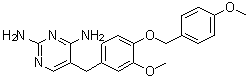 5-[[3-甲氧基-4-[(4-甲氧基苯基)甲氧基]苯基]甲基]-2,4-嘧啶二胺分子结构 (CAS 870483-87-7)
