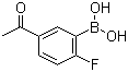 structure of CAS# 870777-29-0, 2-Fluoro-5-acetylphenylboronic acid