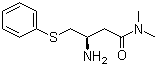 (R)-3-氨基-N,N-二甲基-4-(苯硫基)丁酰胺分子结构 (CAS 870812-31-0)