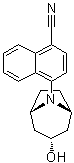4-(3-endo-Hydroxy-8-azabicyclo[3.2.1]oct-8-yl)naphthalene-1-carbonitrile molecular structure (CAS 870888-46-3)