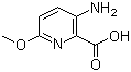 structure of CAS# 870971-19-0, 3-氨基-6-甲氧基吡啶-2-羧酸