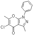 CAS # 87100-99-0, 5-Chloro-3,6-dimethyl-1-phenyl-pyrano[2,3-c]pyrazol-4(1H)-one, NSC 362093