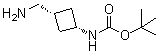 structure of CAS# 871014-28-7, [cis-3-(Aminomethyl)cyclobutyl]carbamic acid 1,1-dimethylethyl ester